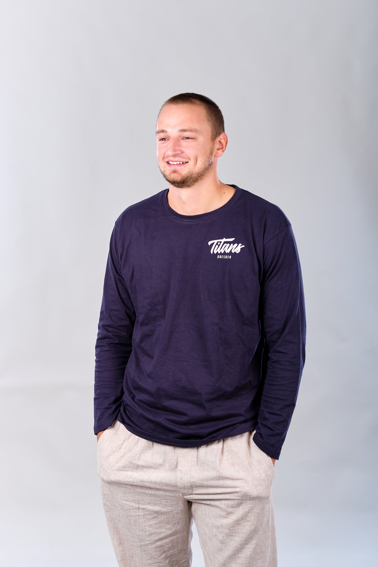 Longsleeve Blau Signature Line / unisex