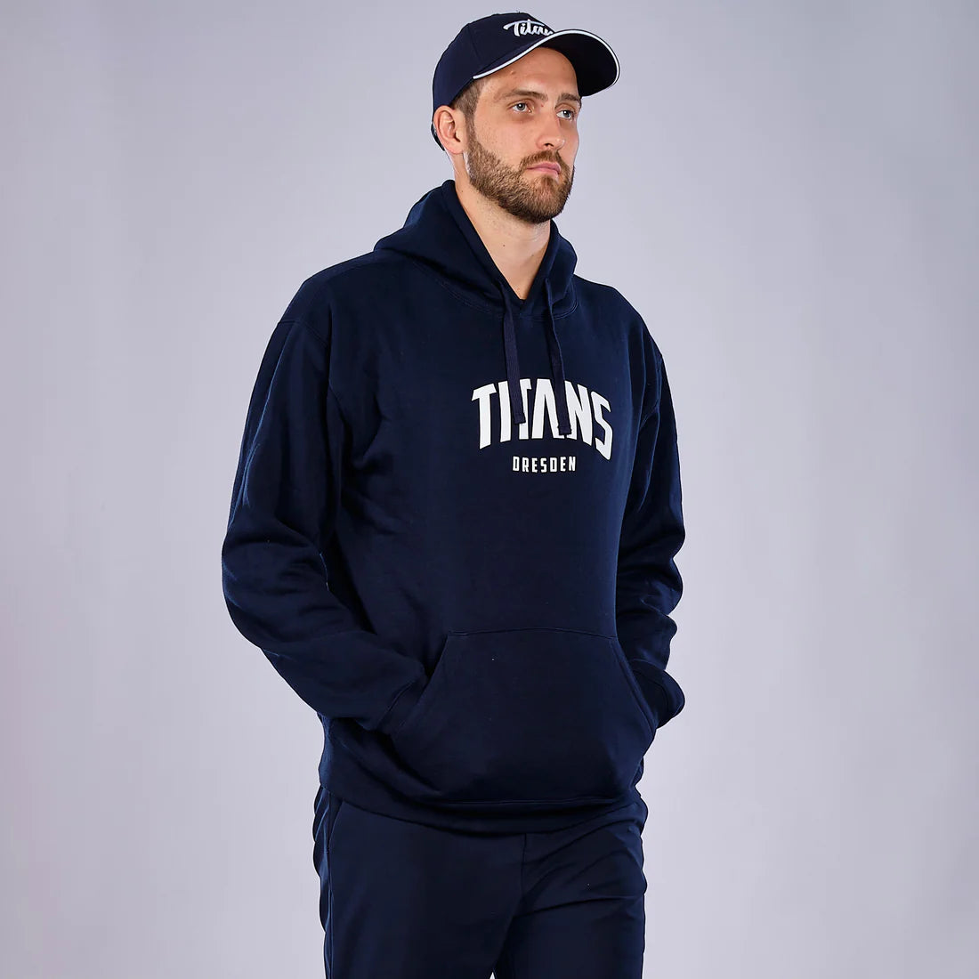Hoodie Blau großes Logo / unisex