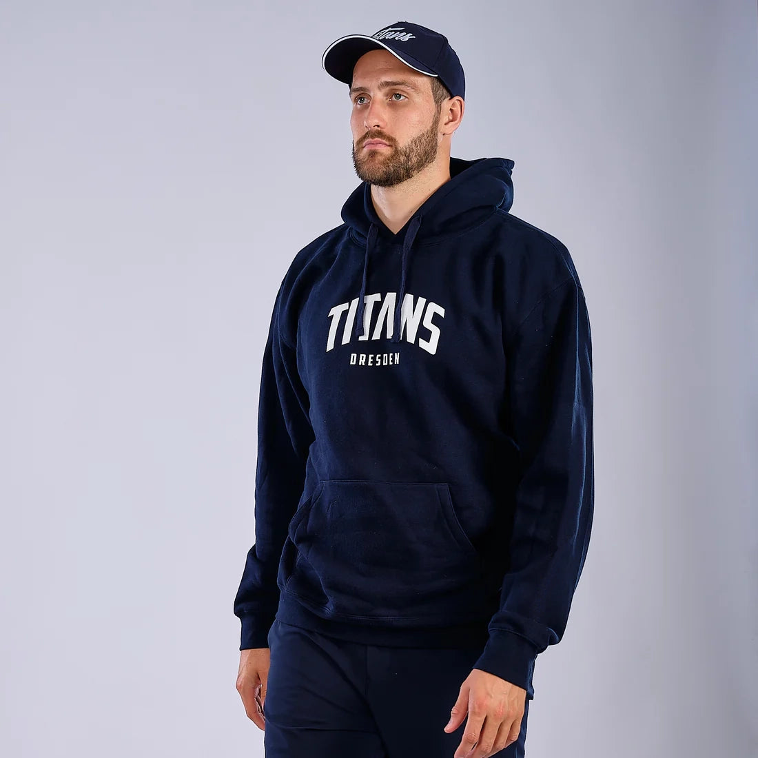 Hoodie Blau großes Logo / unisex