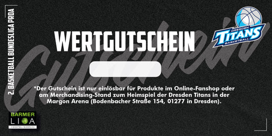 Dresden Titans - Fanshop-Gutschein